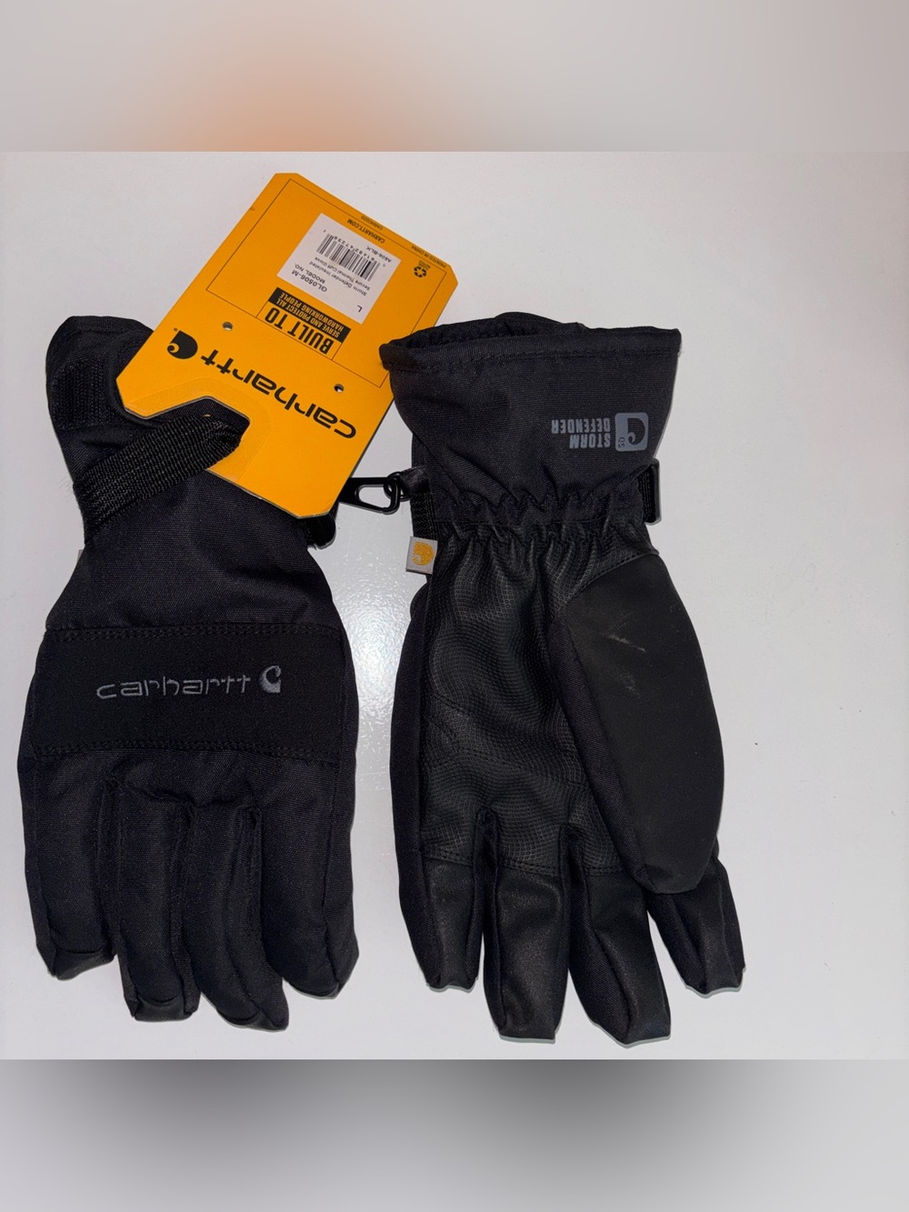 Carhartt Storm Defender Water/Windproof Insulated Gloves Mens Black Size L - NWT